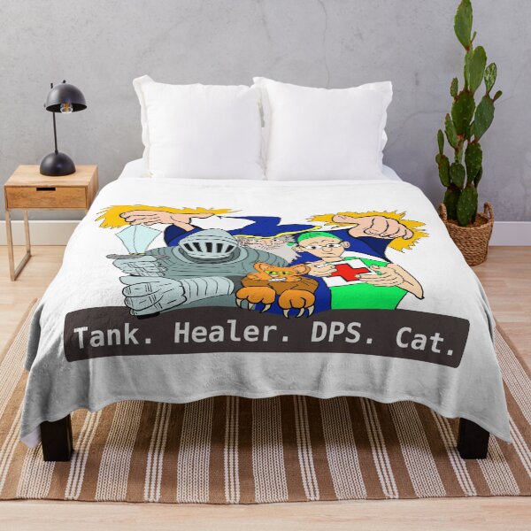 Item preview, MMORG - Tank, Healer, DPS, Cat designed and sold by LittleGreyMan2026.
