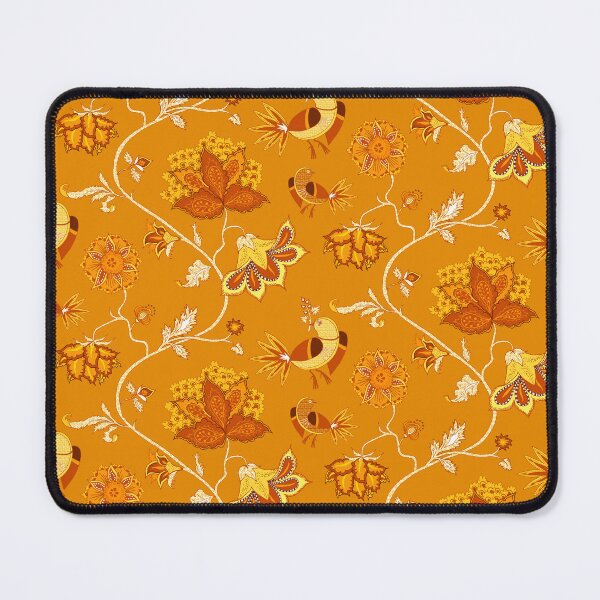 Item preview, Exotic chintz with bird - orange designed and sold by kobyakov.