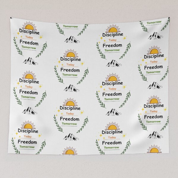 Item preview, Desicipline today freedom tomorrow | Motivational Typography Design  designed and sold by GemniShop.