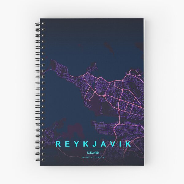 Item preview, Neon Style Map of Reykjavik, Iceland designed and sold by Enea Kelo.