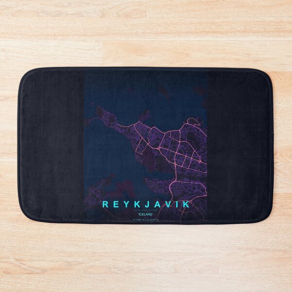 Item preview, Neon Style Map of Reykjavik, Iceland designed and sold by Enea Kelo.