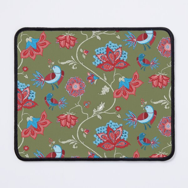 Item preview, Exotic chintz with bird - green/multicolour designed and sold by kobyakov.