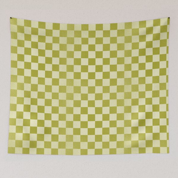 Item preview, Retro Checkerboard Pattern – Olive Green Cream Soft Checks designed and sold by Colorblizz.