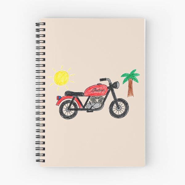 Aperçu de l'œuvre Indian Scout 101 V-Twin de 1928 - Illustration naïve au crayon créée et vendue par EdGraphy.