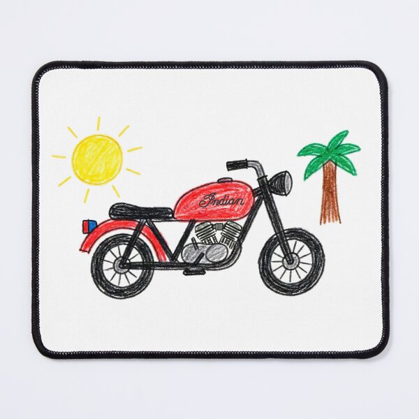 Item preview, 1928 Indian Scout 101 V-Twin Naive Crayon Art designed and sold by EdGraphy.