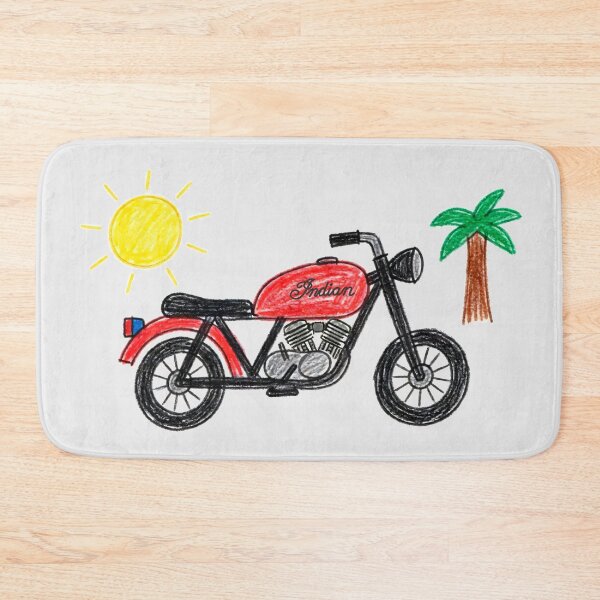 Item preview, 1928 Indian Scout 101 V-Twin Naive Crayon Art designed and sold by EdGraphy.