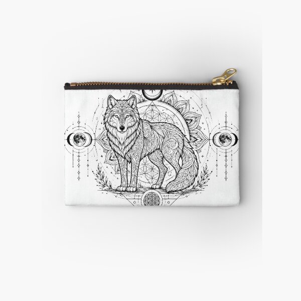Item preview, Sacred Spirit Wolf Mandala Illustration designed and sold by suryabumblee.