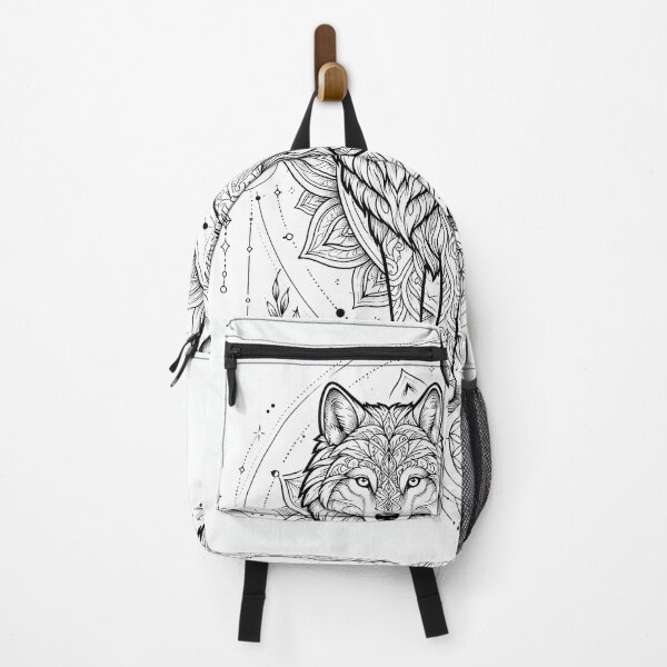 Item preview, Sacred Spirit Wolf Mandala Illustration designed and sold by suryabumblee.