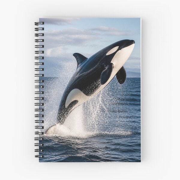 Item preview, Jumping Orca Whale Ocean Wildlife Retro Marine Animal Design designed and sold by YourArt7.