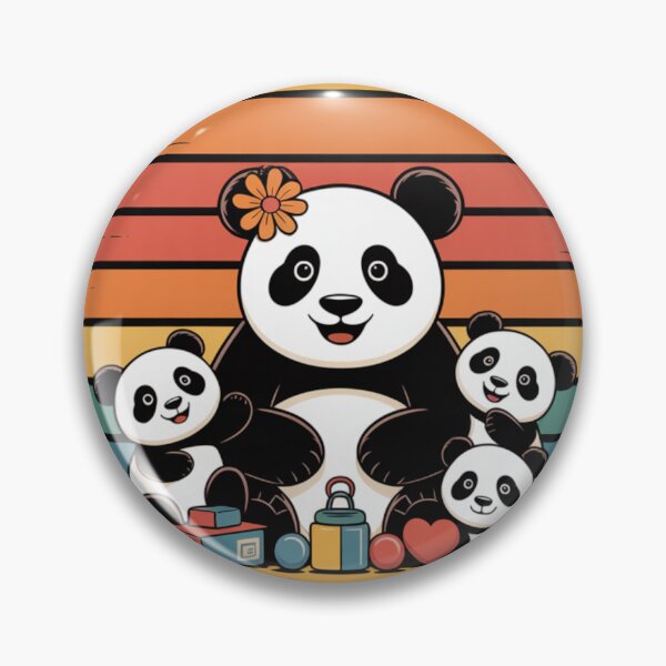 Item preview, Mom Of The Year Three Kids Panda Shirt – Cute Retro Panda Mom Gift designed and sold by Biedroneczka.