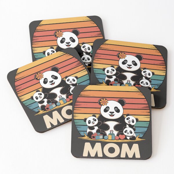 Item preview, Mom Of The Year Three Kids Panda Shirt – Cute Retro Panda Mom Gift designed and sold by Biedroneczka.