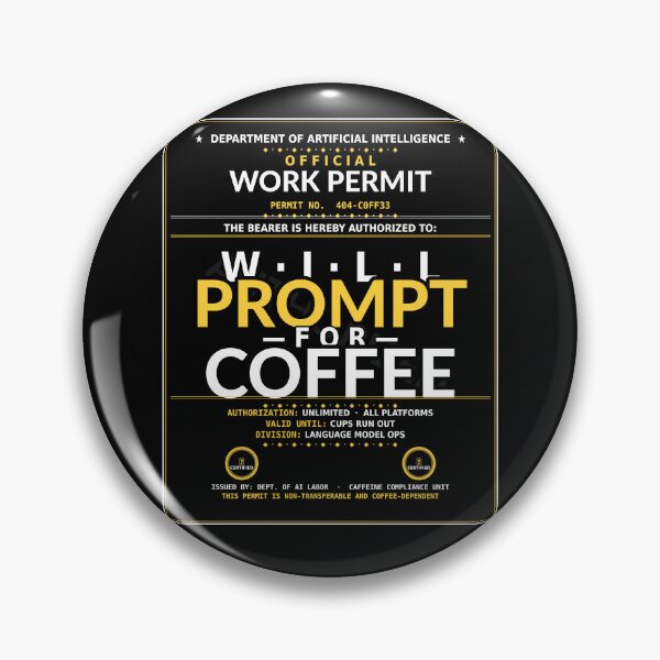 Item preview, Will Prompt For Coffee Shirt | Funny AI Programmer Tech Gift Tee designed and sold by Daily Mood Tees.