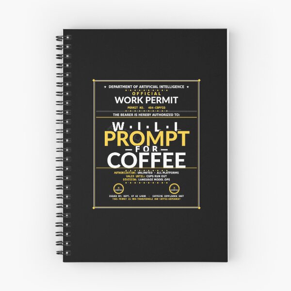 Item preview, Will Prompt For Coffee Shirt | Funny AI Programmer Tech Gift Tee designed and sold by Daily Mood Tees.