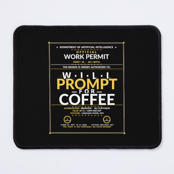 Item preview, Will Prompt For Coffee Shirt | Funny AI Programmer Tech Gift Tee designed and sold by Daily Mood Tees.