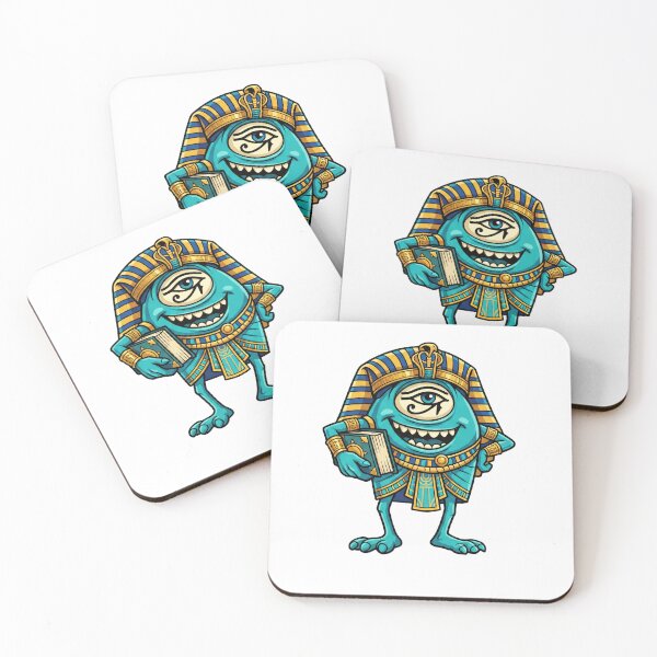 Item preview, Funny One-Eyed Egyptian Monster Character Holding a Book designed and sold by GulfSignature.