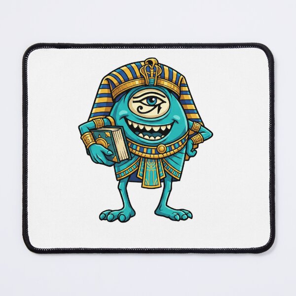 Item preview, Funny One-Eyed Egyptian Monster Character Holding a Book designed and sold by GulfSignature.