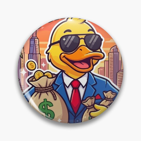 Item preview, Get that bread | Funny rich duck in suit with money bags, coins designed and sold by Painted Planet.