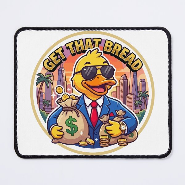 Item preview, Get that bread | Funny rich duck in suit with money bags, coins designed and sold by Painted Planet.