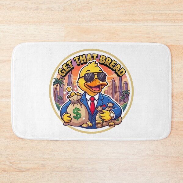 Item preview, Get that bread | Funny rich duck in suit with money bags, coins designed and sold by Painted Planet.
