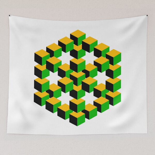 Item preview, impossible figure cube magic optical illusion designed and sold by Helen-Storm.