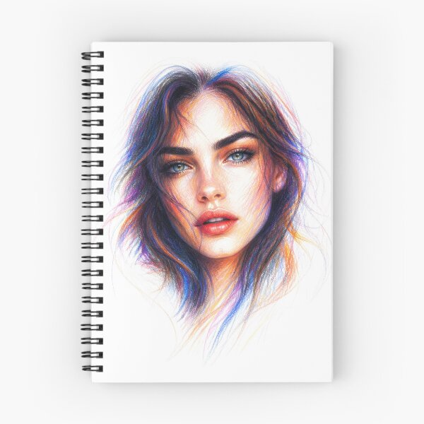 Item preview, Coloured Minimalist Pencil Sketch,Female Portrait 2 designed and sold by Yontartov.