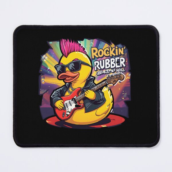Item preview, Rockin’ Rubber – Funny Rockstar Rubber Duck designed and sold by RubberQuack.