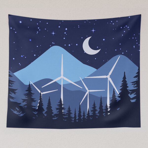 Item preview, Wind Farm Nightsky designed and sold by Volt Junkies.