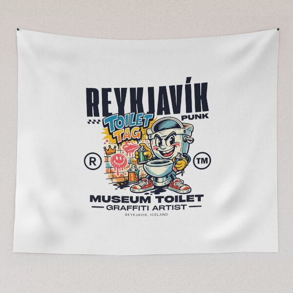 Item preview, Iceland : Reykjavik punk museum toilet graffiti artist designed and sold by Peerless-Prime.