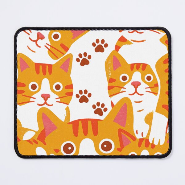 Item preview, Cute Orange Tabby Cats Pile - Kawaii Ginger Kittens Pattern designed and sold by RairyuuBell.