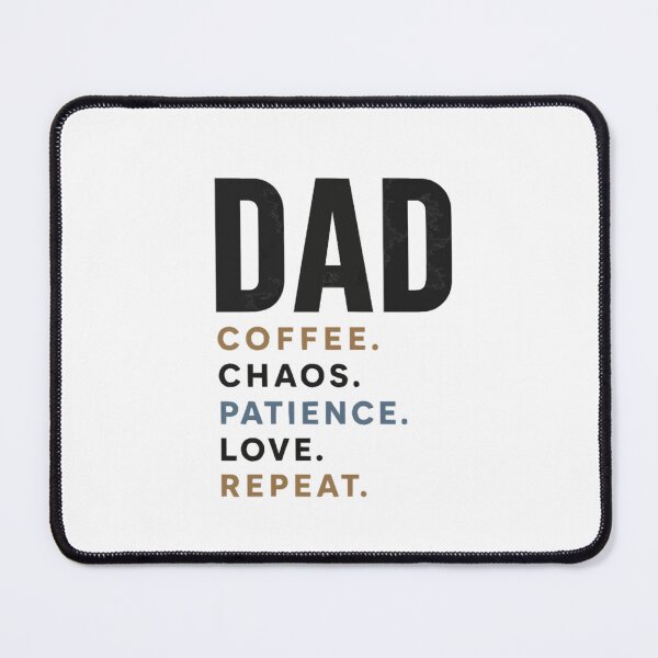 Item preview, Dad Coffee Chaos Repeat Shirt designed and sold by PINK FREE.