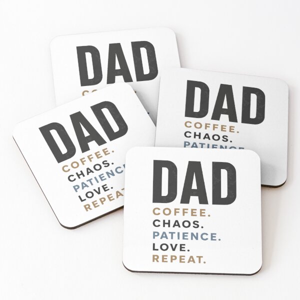 Item preview, Dad Coffee Chaos Repeat Shirt designed and sold by PINK FREE.
