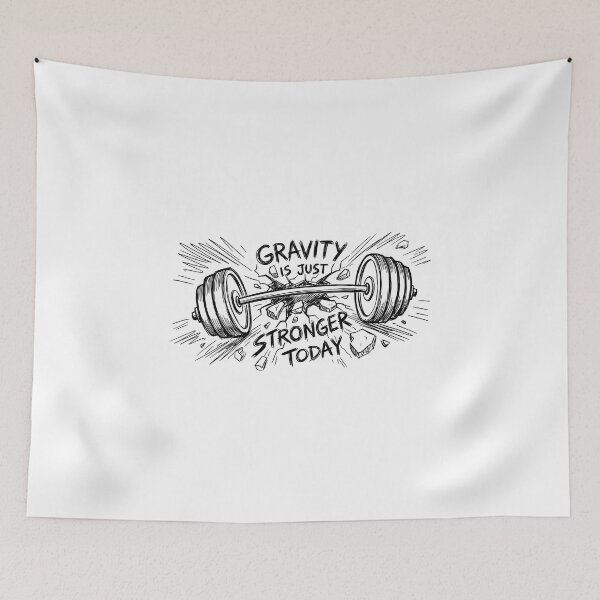 Item preview, Gravity Is Stronger Today - Funny Gym Shirt Design designed and sold by Mouad-Doadi.