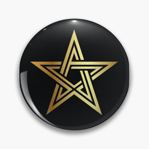 Item preview, Golden Pentagram on Black designed and sold by Aether Flow.