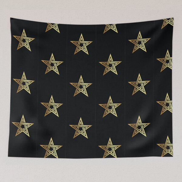 Item preview, Golden Pentagram on Black designed and sold by Aether Flow.