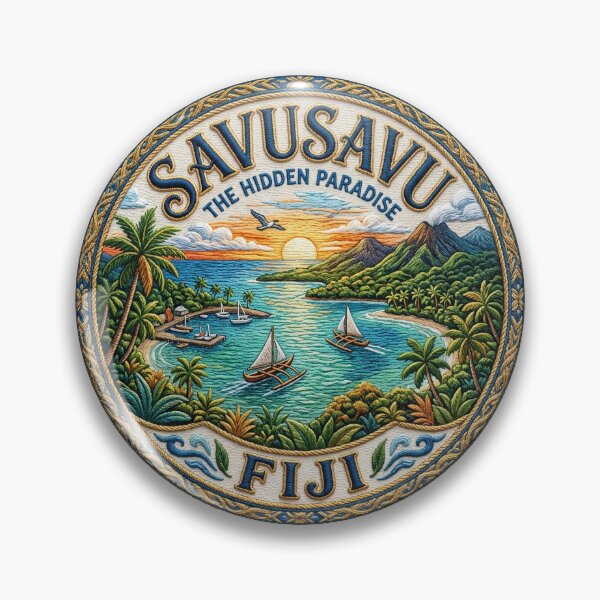 Item preview, Savusavu, Fiji – Sunset, Lagoon & Tropical Mountains designed and sold by Girih.