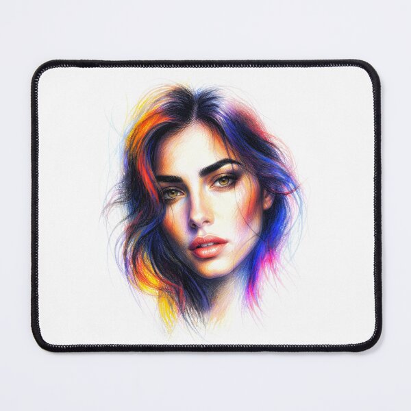 Item preview, Coloured Minimalist Pencil Sketch,Female Portrait 4 designed and sold by Yontartov.