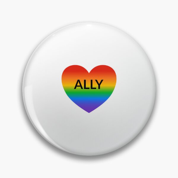 Item preview, Pride ALLY on gradient rainbow heart designed and sold by Inspirationmotivation.