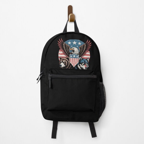 Item preview, Eagle Bear Wolf Vintage America Patriotic Wildlife Art designed and sold by Fitswear.