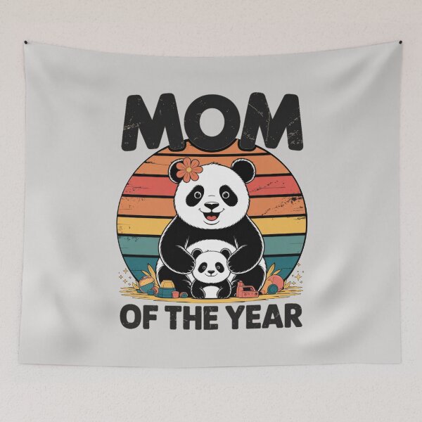 Item preview, Copy of Mom Of The Year Panda Shirt – Cute Retro Panda Mom Gift designed and sold by Biedroneczka.