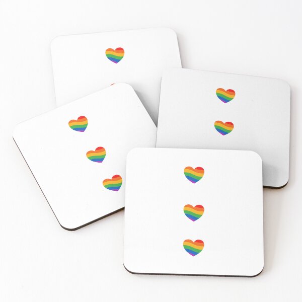 Item preview, LGBT Pride flag rainbow hearts pack designed and sold by Inspirationmotivation.