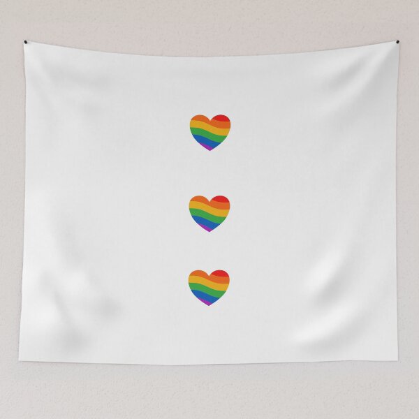 Item preview, LGBT Pride flag rainbow hearts pack designed and sold by Inspirationmotivation.