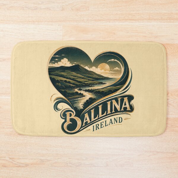 Item preview, Heart Shaped Ballina Ireland Scenic Landscape designed and sold by MythicCotton.