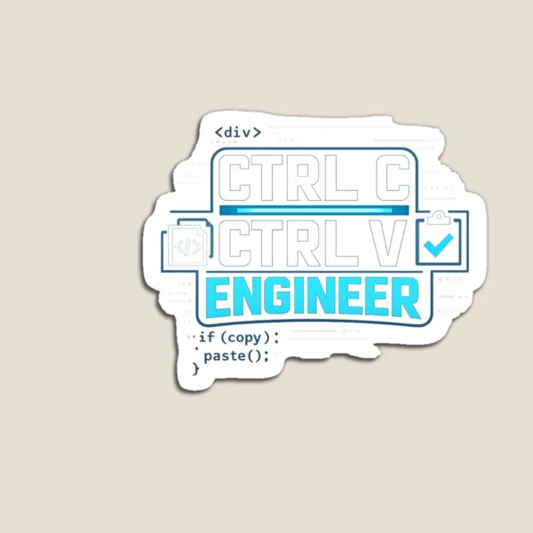 Item preview, CTRL C CTRL V Engineer Funny Programmer Coding T-Shirt designed and sold by Mladen Rudonja Studio.