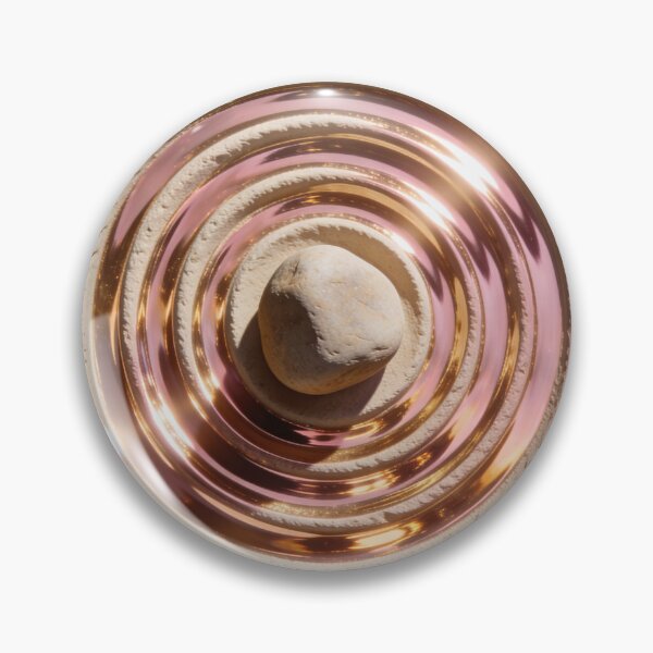 Item preview, Zen Ripple Slab - Luxury 3D Stone & Molten Rose Gold Relief designed and sold by sana designer.