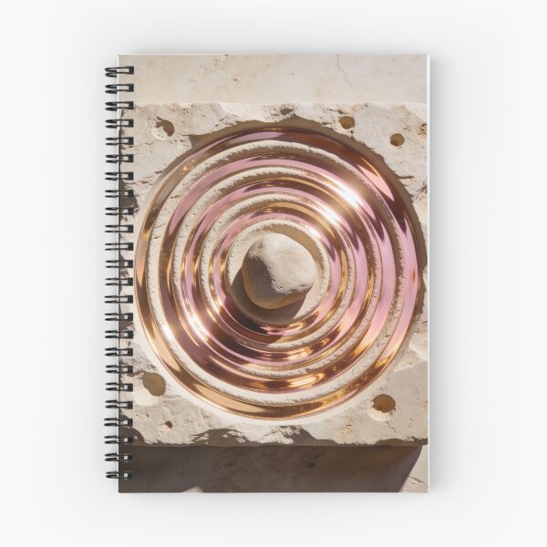 Item preview, Zen Ripple Slab - Luxury 3D Stone & Molten Rose Gold Relief designed and sold by sana designer.