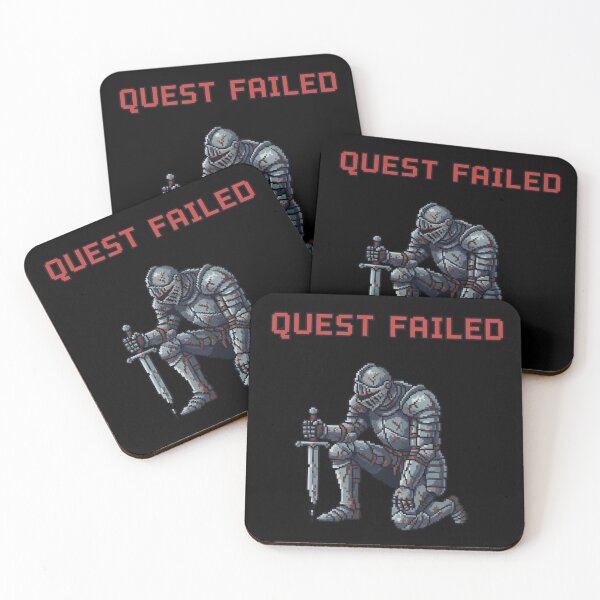 Item preview, Quest Failed Pixel Knight – Retro Defeat Meme Art designed and sold by ChaosNest.