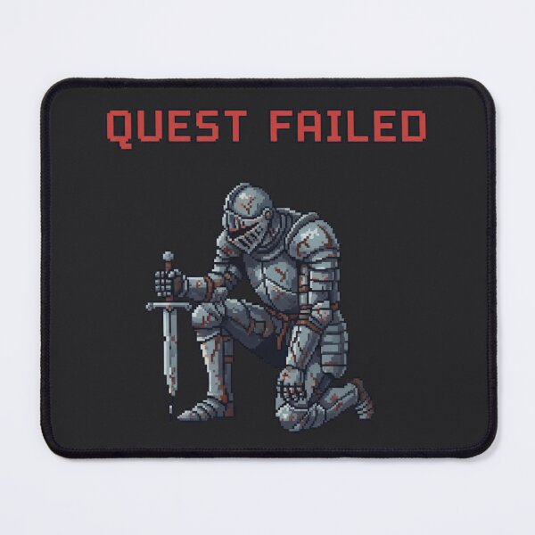 Item preview, Quest Failed Pixel Knight – Retro Defeat Meme Art designed and sold by ChaosNest.