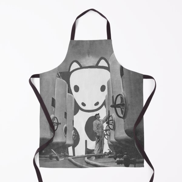 Item preview, Karma: The Milkman's Nightmare - Vegan Surrealist Collage designed and sold by Mystral Art Studio.