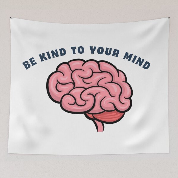 Item preview, Be kind to your mind | Mental Health Positivity Design designed and sold by Stocker31.