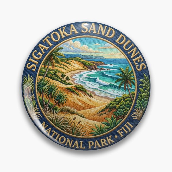 Item preview, Sigatoka Sand Dunes, Fiji – Coastal dunes, tropical vegetation & ocean waves designed and sold by Girih.